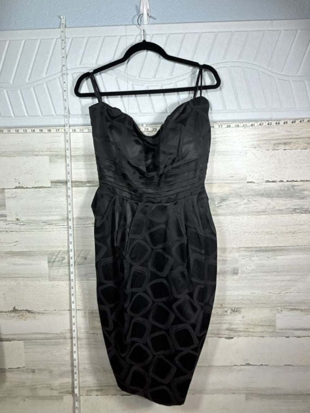 Snap Black Geometric Jacquard Dress Size 22W